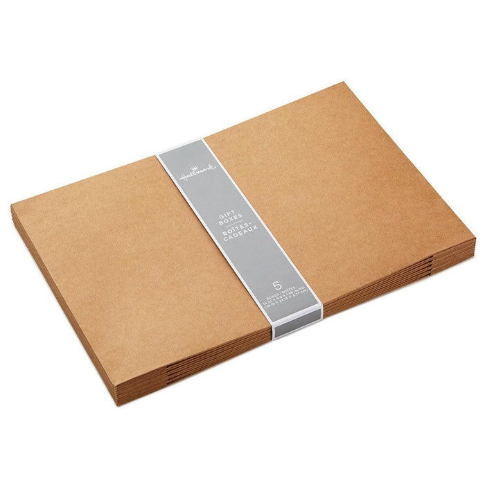 "Hallmark : Kraft Paper 5-Pack Shirt Boxes -"