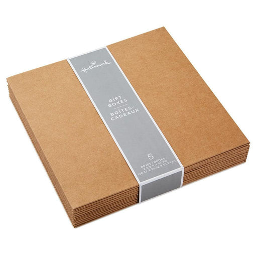 "Hallmark : Kraft Paper 5-Pack Square Boxes -"