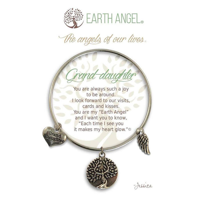 "Earth Angel : Grand-Daughter Bracelet in Silver -"