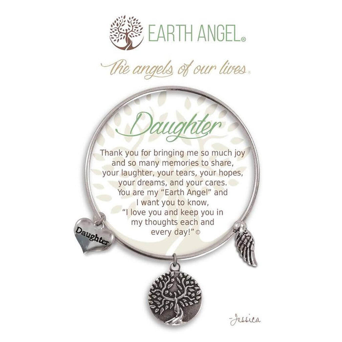 "Earth Angel : Daughter Bracelet in Silver -"