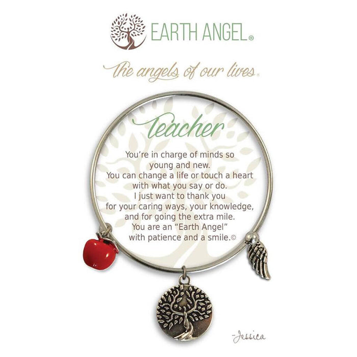 "Earth Angel : Teacher Bracelet in Silver -"