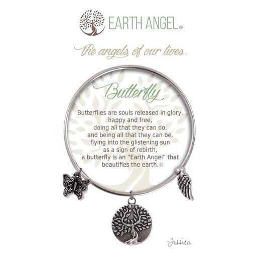 "Earth Angel : Butterfly Bracelet in Silver -"