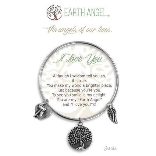 "Earth Angel : I Love You Bracelet in Silver -"