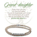 "Earth Angel : Grand-Daughter Champagne Leather Bracelet -"