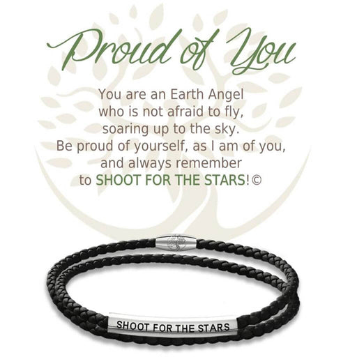 "Earth Angel : Proud of You Champagne Leather Bracelet -"