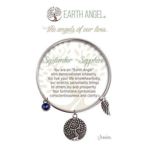 "Earth Angel : September - Sapphire Bracelet in Silver -"