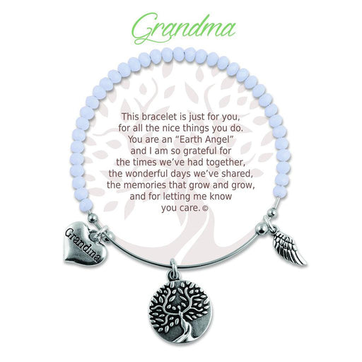 "Earth Angel : Grandma Radiant White Stone Bracelet -"