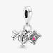 "PANDORA : Airplane, Globe & Suitcase Dangle Charm -"