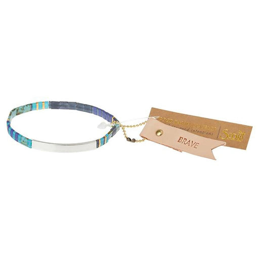 "Scout Curated Wears : Good Karma Miyuki Bracelet | Brave - Cobalt/Silver -"