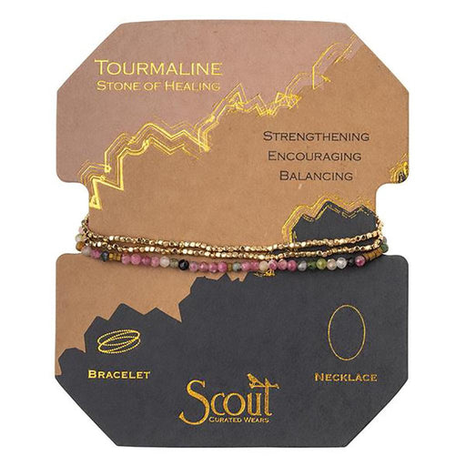 "Scout Curated Wears : Delicate Stone Tourmaline/Gold - Stone of Healing -"