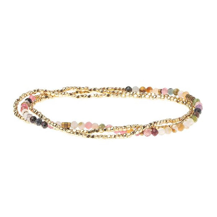 "Scout Curated Wears : Delicate Stone Tourmaline/Gold - Stone of Healing -"