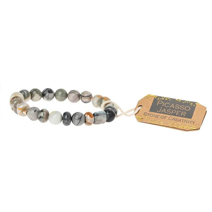 "Scout Curated Wears : Picasso Jasper Stone Bracelet - Stone of Creativity -"