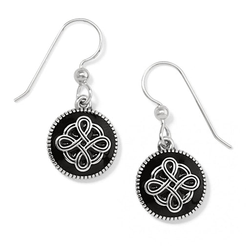 "Brighton : Interlok Noir French Wire Earrings -"