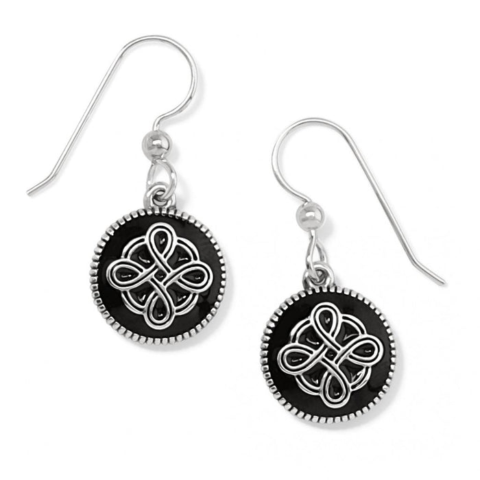 "Brighton : Interlok Noir French Wire Earrings -"