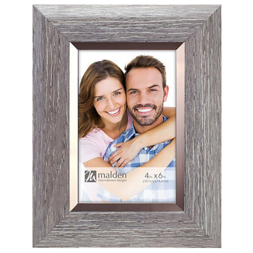 "Malden : 8X10 Gray with Pewter Frame -"