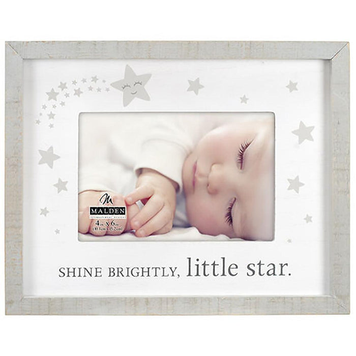 "Malden : 4X6 Shine Bright Little Star Rustic Frame -"