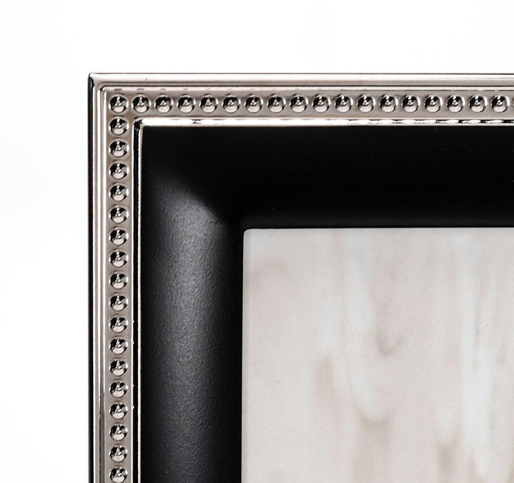 "Malden : 4X6 2-Tone Bead-Black Frame -"