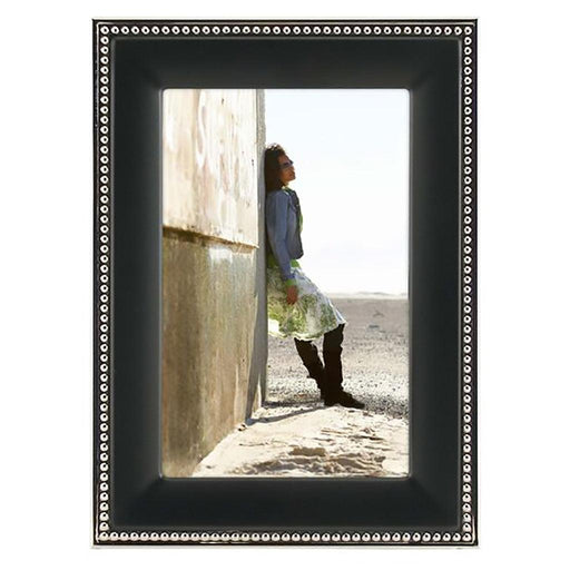 "Malden : 8x10 2-Tone Bead-Black Frame -"