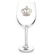 "The Queens' Jewels : Aurora Borealis Crown Jeweled Stemmed Wineglass -"
