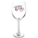 "The Queens' Jewels : Happy Birthday Jeweled Stemmed Wineglass -"