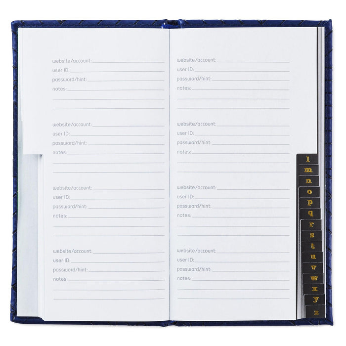 "Hallmark : Geometric Navy Password Keeper -"