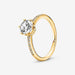 "PANDORA : Clear Sparkling Crown Solitaire Ring -"