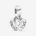 "PANDORA : Linked Sister Hearts Split Dangle Charm -"