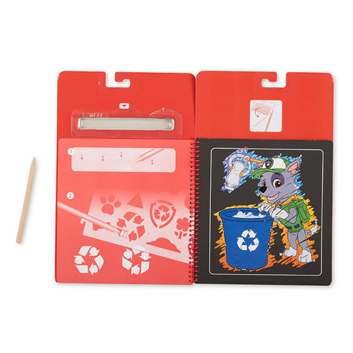 "Melissa & Doug : PAW Patrol Scratch Art Pad - Marshall -"