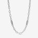 "PANDORA : Pandora ME Link Chain Necklace with 2 Connectors in Sterling Silver - 19.7\" -"