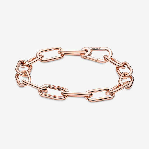 "PANDORA : Link Chain Bracelet with 3 Connectors in Rose Gold - Pandora ME collection"