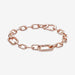 "PANDORA : Link Chain Bracelet with 2 Connectors in Rose Gold - Pandora ME collection"