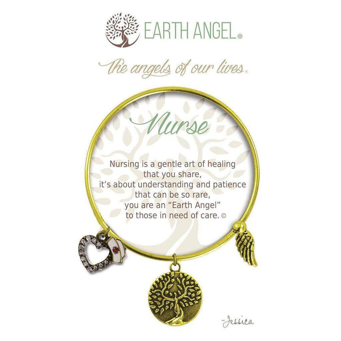 "Earth Angel : Nurse Bracelet in Brass -"