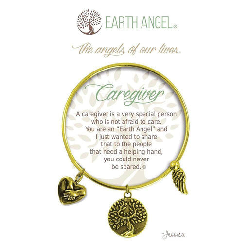 "Earth Angel : Caregiver Bracelet in Brass -"