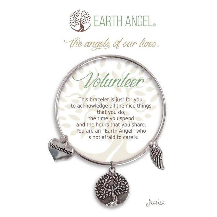 "Earth Angel : Volunteer Bracelet in Silver -"