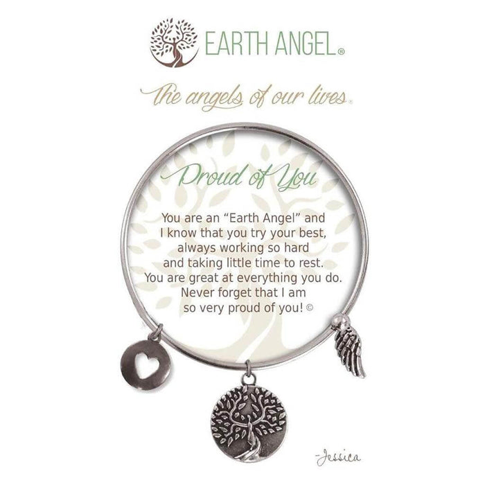 "Earth Angel : Proud of You Bracelet in Silver -"