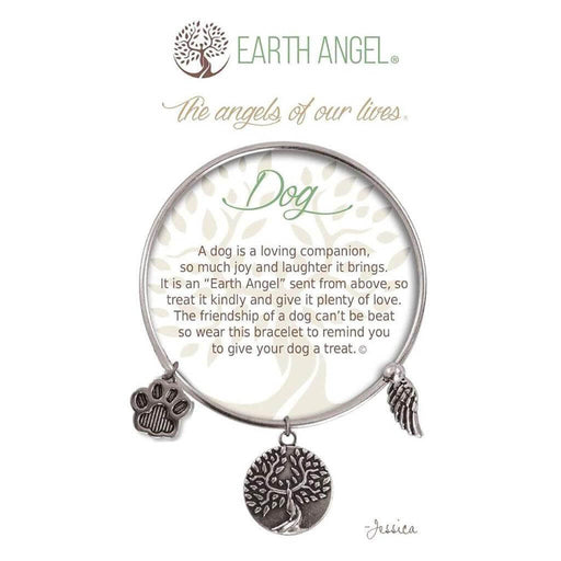 "Earth Angel : Dog Bracelet in Silver -"