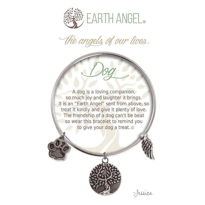 "Earth Angel : Dog Bracelet in Silver -"
