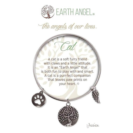 "Earth Angel : Cat Bracelet in Silver -"