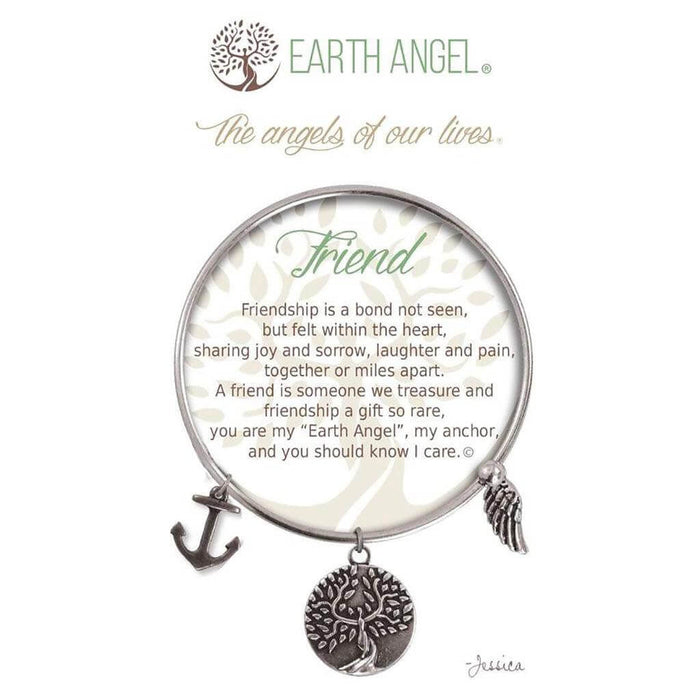 "Earth Angel : Friend Bracelet in Silver -"