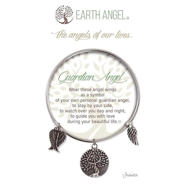 "Earth Angel : Guardian Angel Bracelet in Silver -"