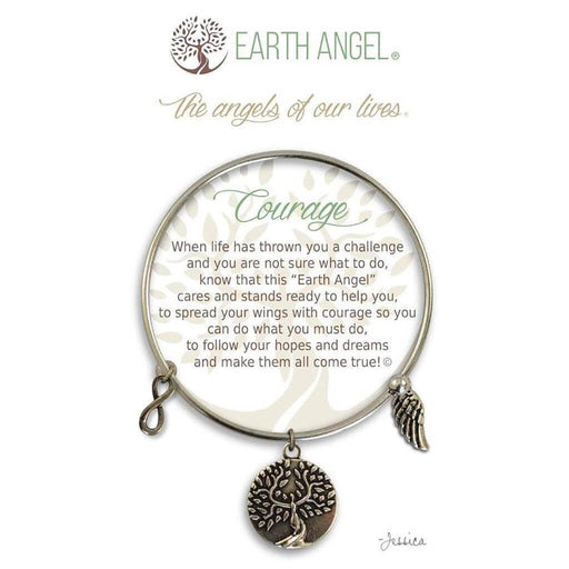 "Earth Angel : Courage Bracelet in Silver -"