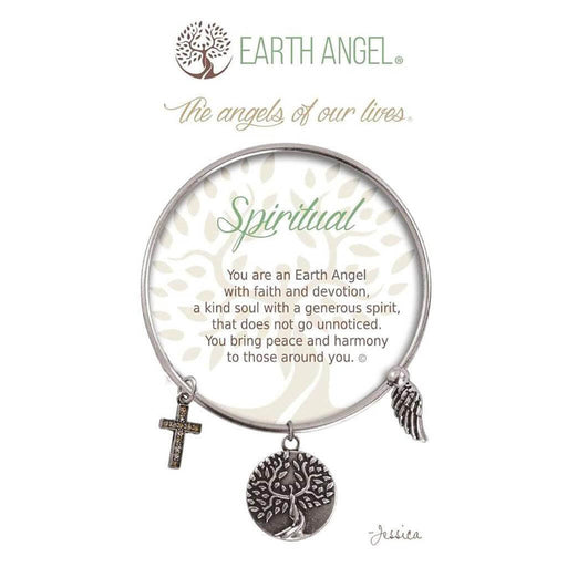 "Earth Angel : Spiritual Bracelet in Silver -"