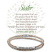 "Earth Angel : Sister Champagne Leather Bracelet -"
