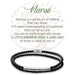 "Earth Angel : Nurse Black Leather Bracelet -"