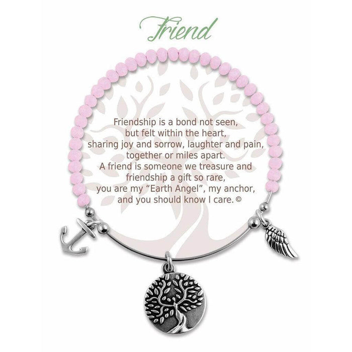 "Earth Angel : Friend Radiant Pink Stone Bracelet -"