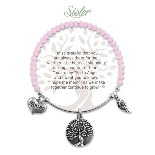"Earth Angel : Sister Radiant Pink Stone Bracelet -"