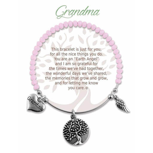 "Earth Angel : Grandma Radiant Pink Stone Bracelet -"