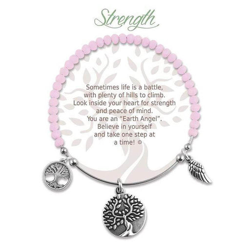 "Earth Angel : Strength Radiant Pink Stone Bracelet -"