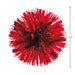 "Hallmark : 5.5\" Red Metallic Pom-Pom Gift Bow -"