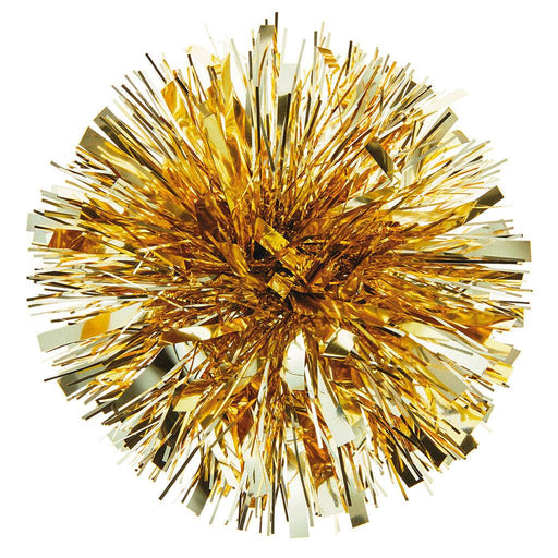 "Hallmark : 5.5\" Gold Metallic Pom-Pom Gift Bow -"